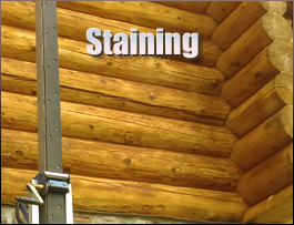  Goldston, North Carolina Log Home Staining